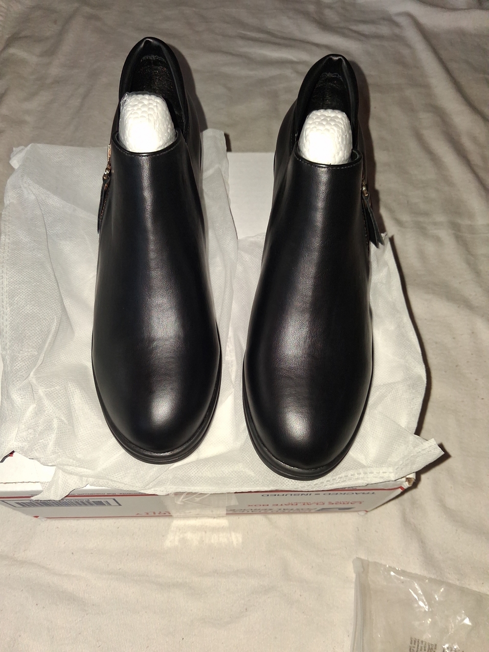 Men's Black Leather Slip-On Ankle Shoes